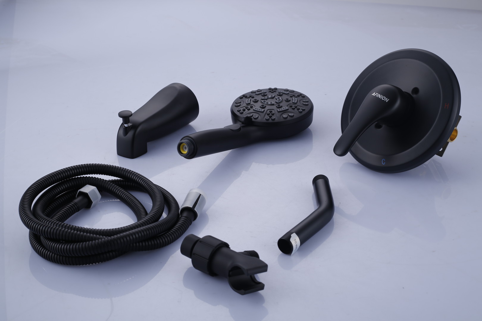 AFINION Matte Black Hand Shower Holder & Bracket